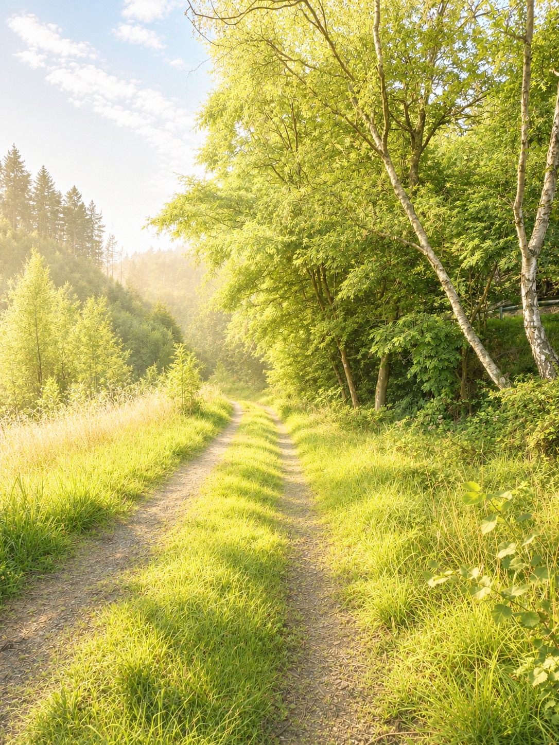 Weiches Licht und Natur – Symbol für sanfte Körperweisheit und traumasensible Begleitung